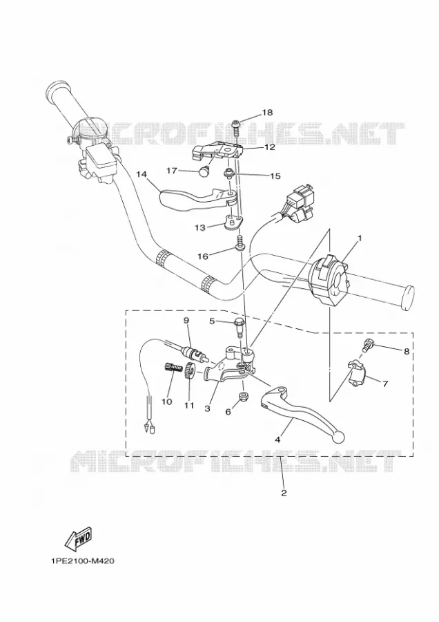 HANDLE SWITCH / LEVER Yamaha QUAD 700 2021 RAPTOR  YFM700R