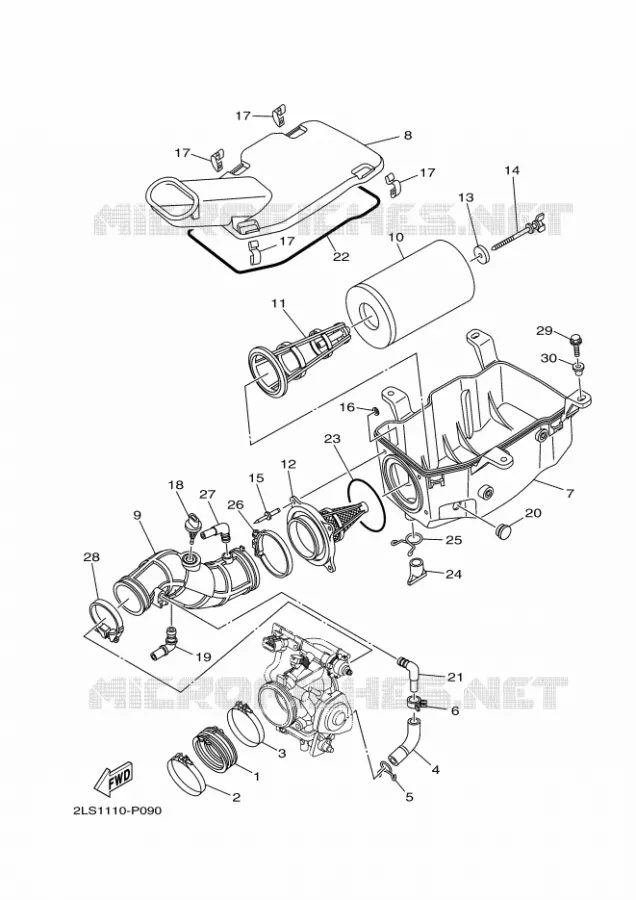 INTAKE Yamaha QUAD 700 2021 RAPTOR  YFM700R