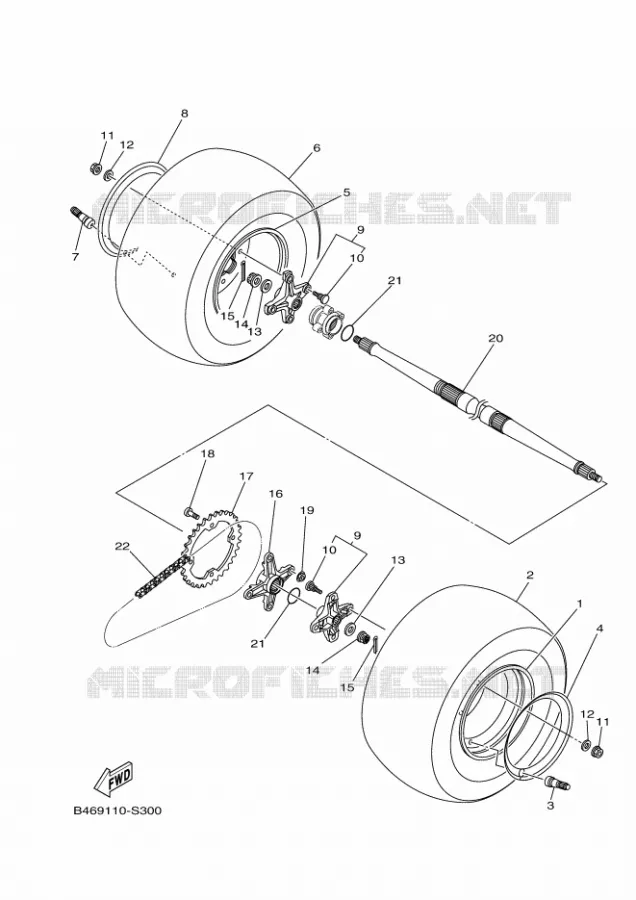 REAR WHEEL Yamaha QUAD 700 2021 RAPTOR  YFM700R