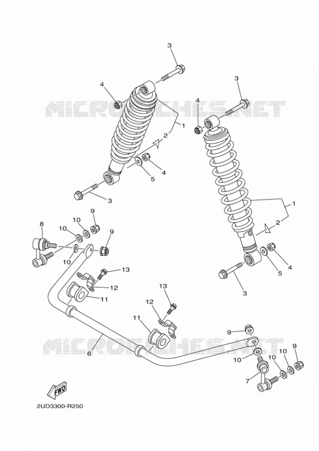 REAR SUSPENSION Yamaha QUAD 700 2021 GRIZZLY  YFM700FWAD