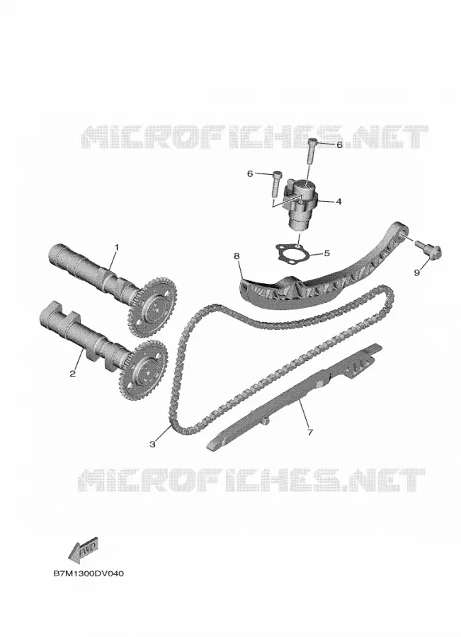 CAMSHAFT / TIMING CHAIN Yamaha SCOOTER 560 2021 TMAX  XP560D