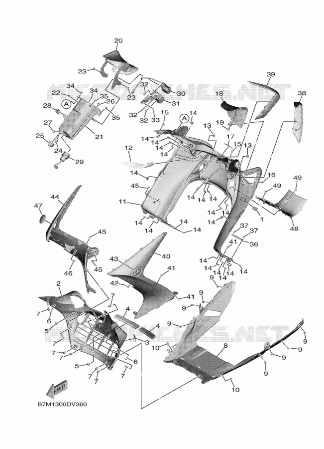LEG SHIELD Yamaha SCOOTER 560 2021 TMAX  XP560D