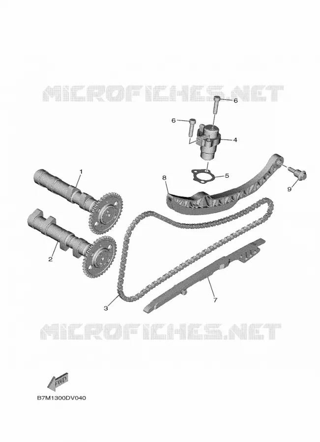 CAMSHAFT / TIMING CHAIN Yamaha SCOOTER 560 2021 TMAX  XP560D