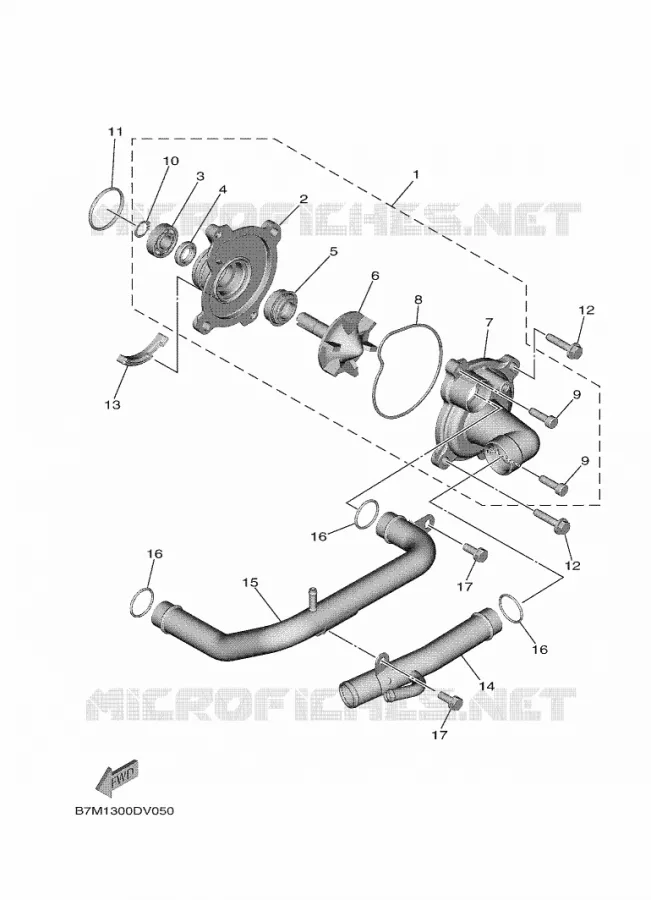 WATERPUMP / HOSES Yamaha SCOOTER 560 2021 TMAX  XP560D
