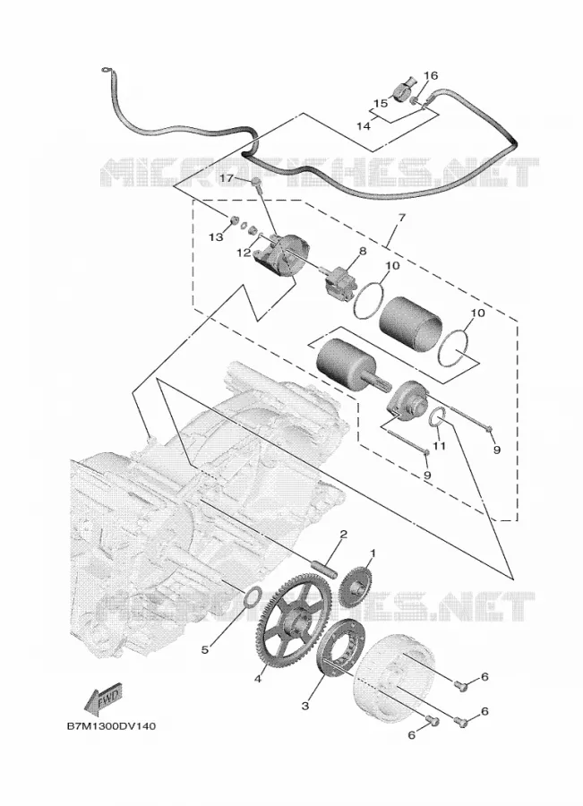 STARTER MOTOR Yamaha SCOOTER 560 2021 TMAX  XP560D