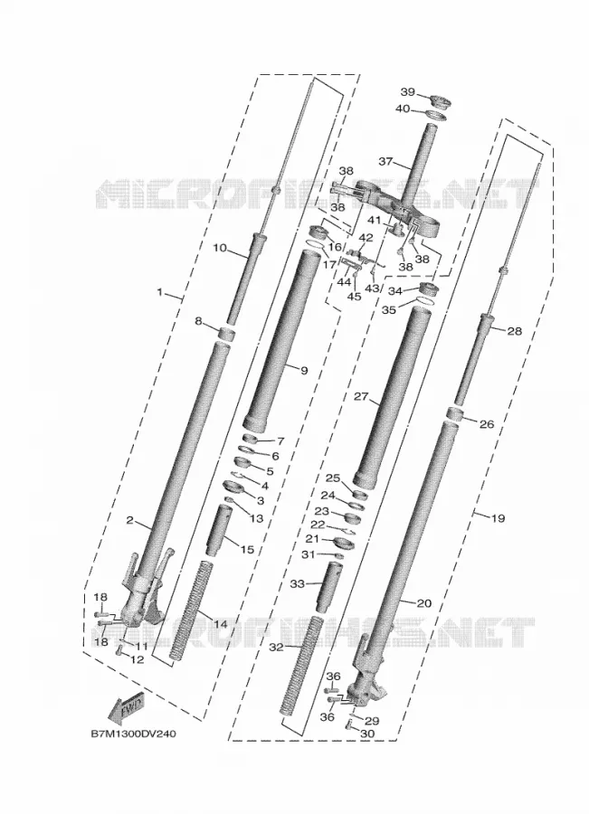 FRONT FORK Yamaha SCOOTER 560 2021 TMAX  XP560D-A