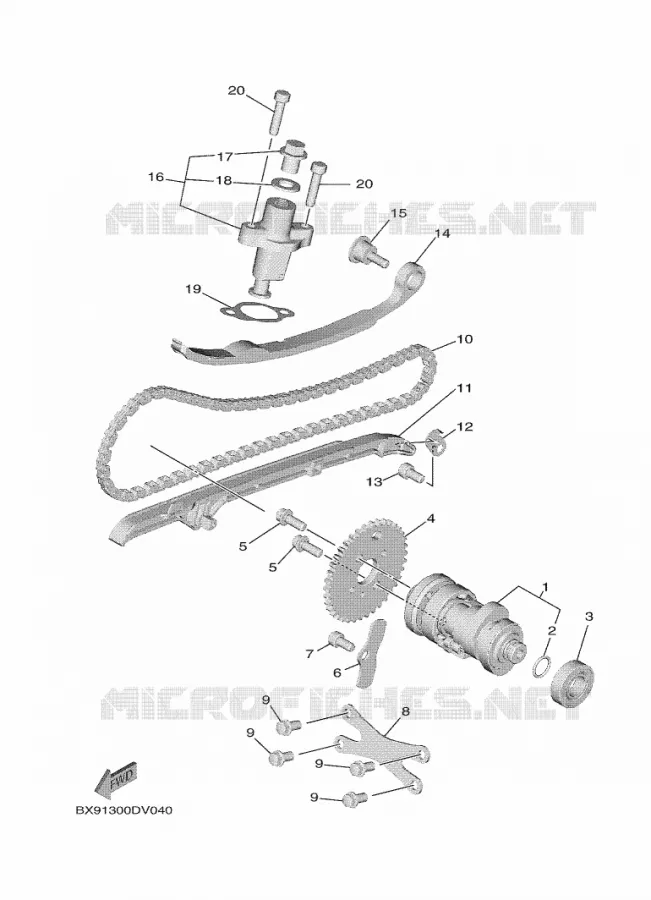 CAMSHAFT / TIMING CHAIN Yamaha SCOOTER 300 2021 TRICITY  MWD300
