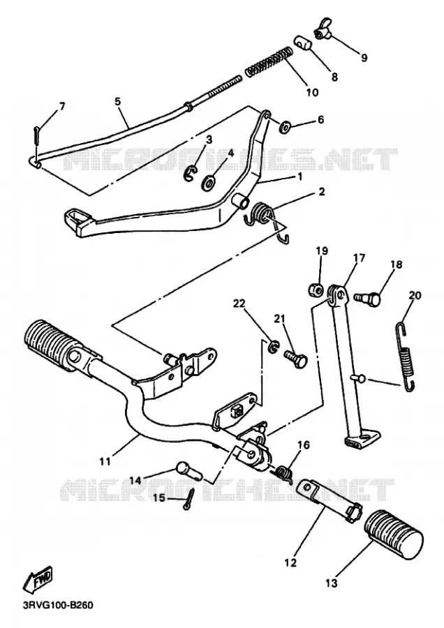 STAND / FOOTREST Yamaha MOTO 80 2003 PW  PW80