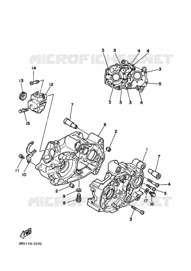 CRANKCASE Yamaha MOTO 80 2004 PW  PW80