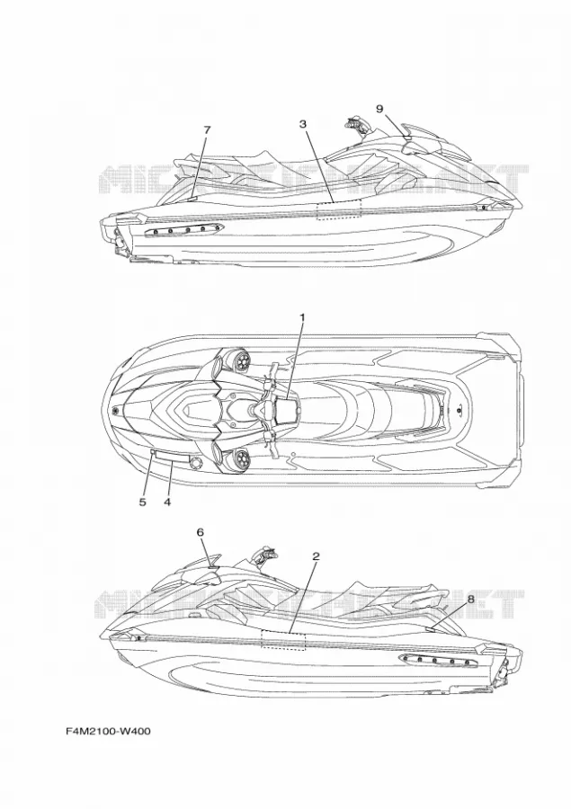 LABEL Yamaha Waverunner 1800 2021 GP  GP1800D-W