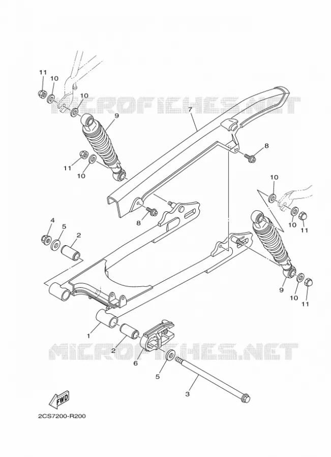 SWINGARM / SHOCK ABSORBER Yamaha MOTO 125 2022 YB  YB125
