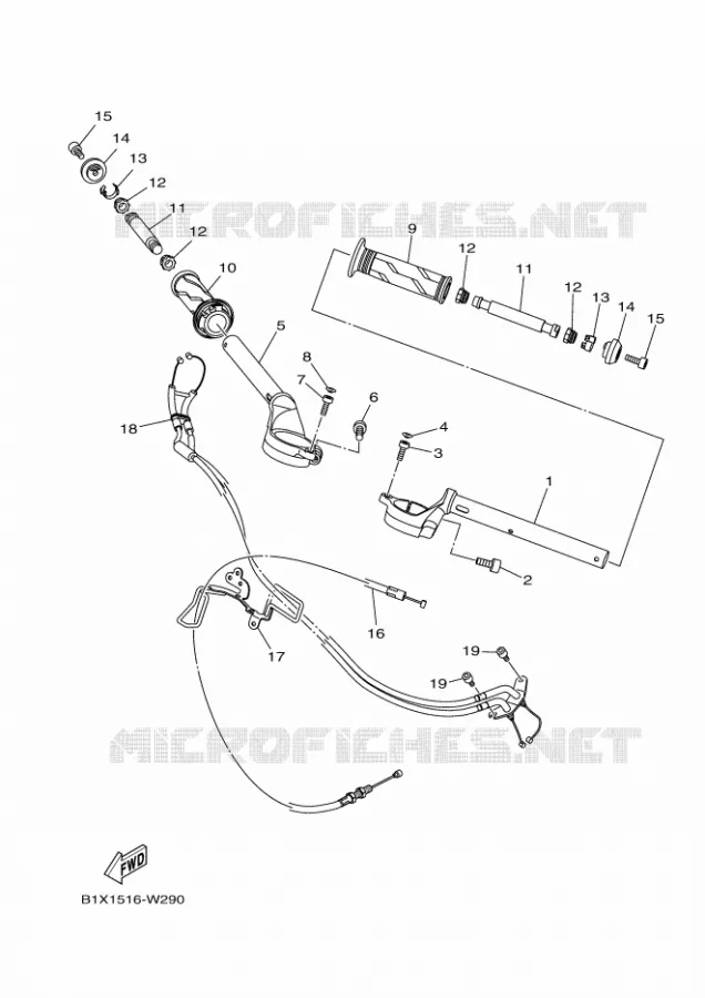 HANDLEBAR & CABLES Yamaha MOTO 300 2022 R3  YZF320-A
