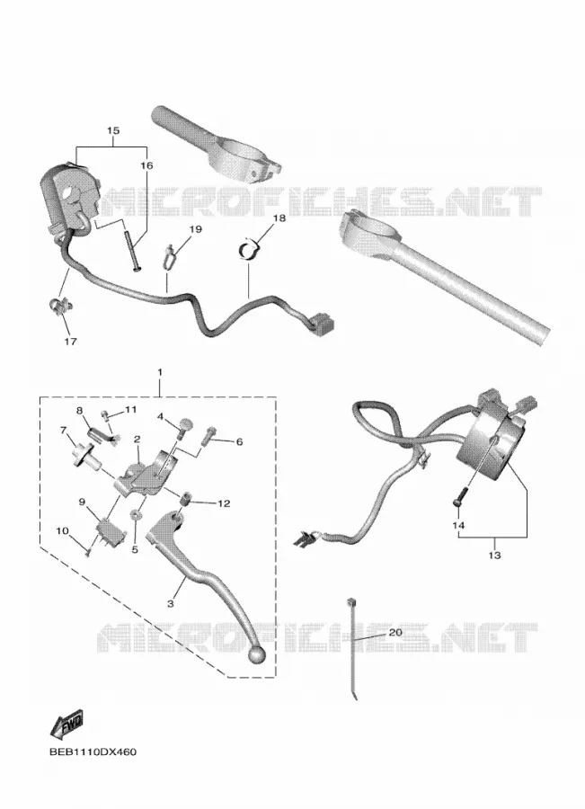 SWITCH / LEVER Yamaha MOTO 700 2022 R7  YZF690-U