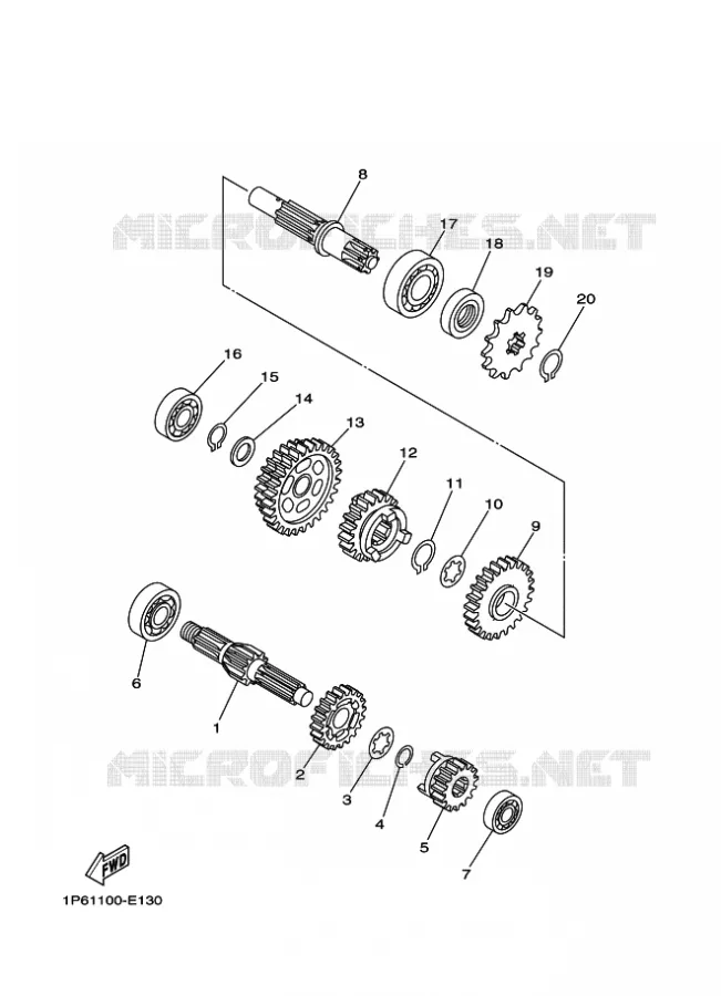 TRANSMISSION Yamaha MOTO 50 2022 TTR  TT-R50E