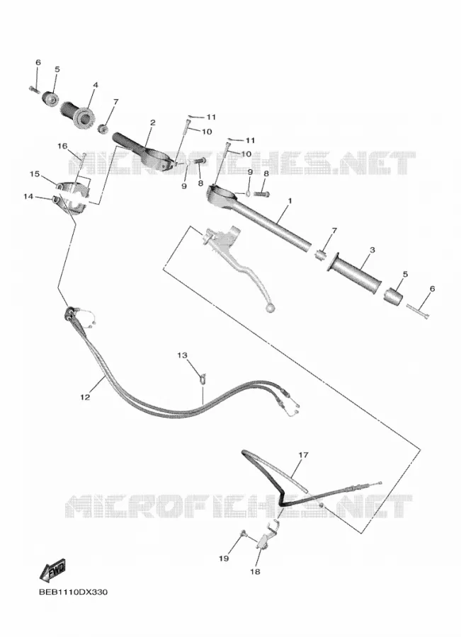 HANDLEBAR & CABLES Yamaha MOTO 700 2022 R7  YZF690