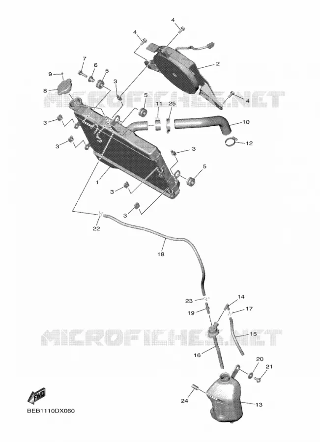 RADIATOR / HOSES Yamaha MOTO 700 2022 R7  YZF690