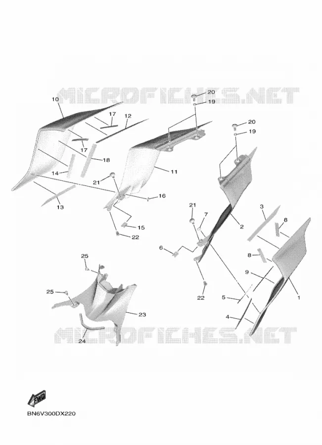 SIDE COVER Yamaha MOTO 600 2022 R6  YZF600W