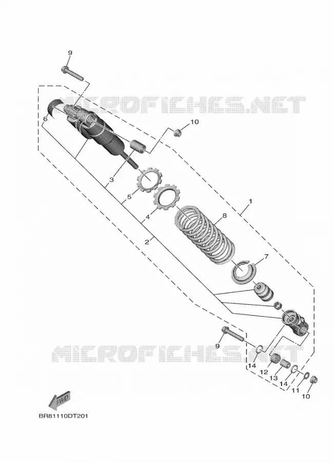 SWINGARM / SHOCK ABSORBER Yamaha MOTO 65 2022 YZ  YZ65