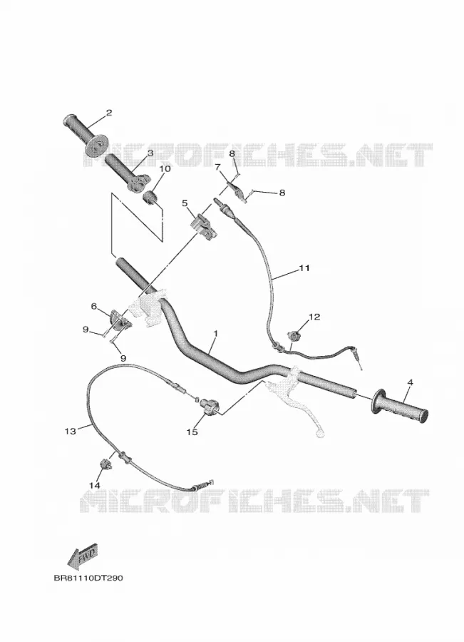 HANDLEBAR & CABLES Yamaha MOTO 65 2022 YZ  YZ65