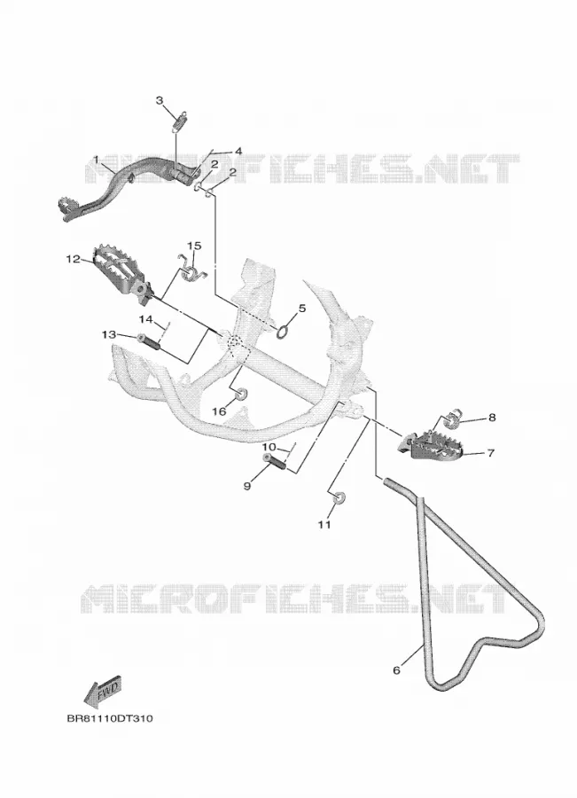 STAND / FOOTREST Yamaha MOTO 65 2022 YZ  YZ65