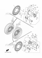 FRONT BRAKE CALIPER for Yamaha TRICITY 2022