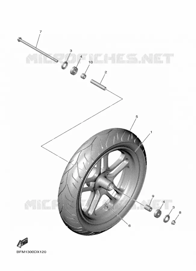 FRONT WHEEL Yamaha SCOOTER ELECTRIC 2022 NEO'S  ESS025