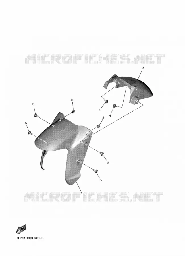 FRONT FENDER Yamaha SCOOTER ELECTRIC 2022 NEO'S  ESS025