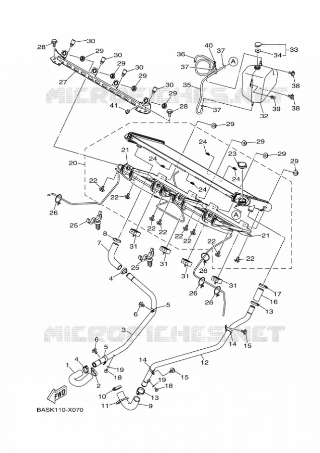 RADIATOR / HOSES Yamaha SIDE BY SIDE 1000 2022 YXZ  YXZ1000E
