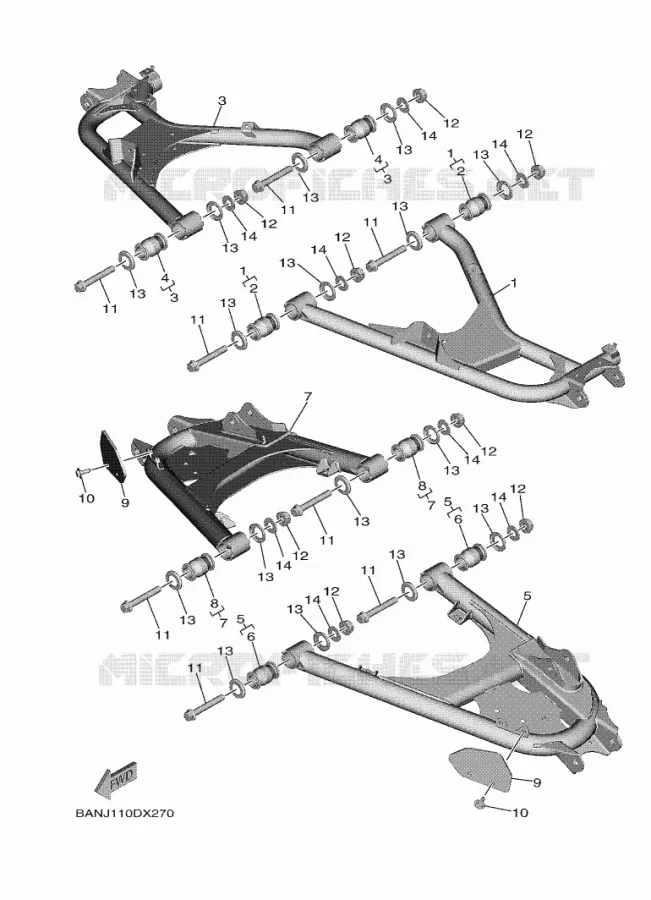 SWINGARM Yamaha SIDE BY SIDE 850 2022 WOLVERINE  YXF850E/YX85FPAN