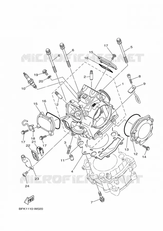 CYLINDER HEAD  Yamaha QUAD 700 2022 RAPTOR  YFM700R