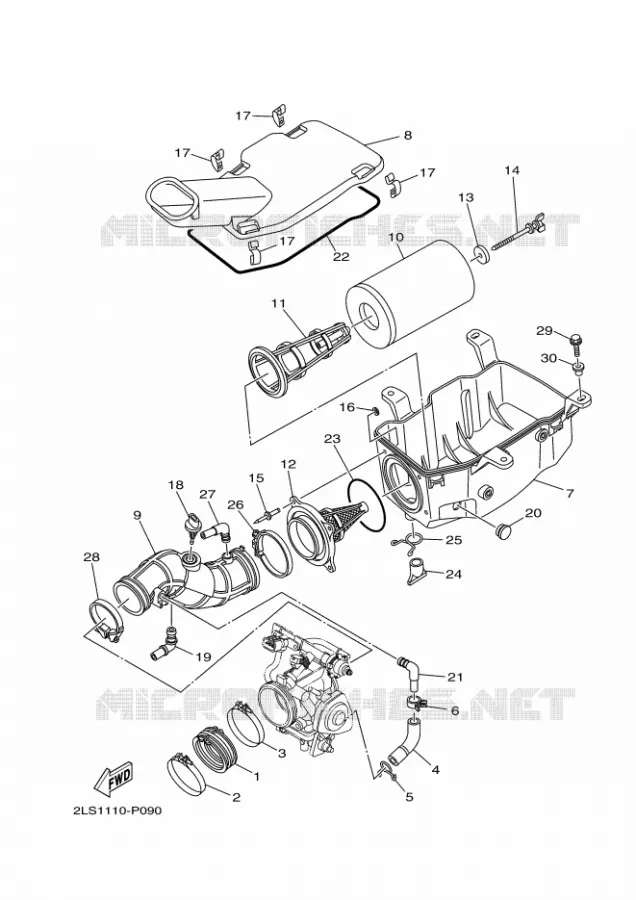 INTAKE Yamaha QUAD 700 2022 RAPTOR  YFM700R
