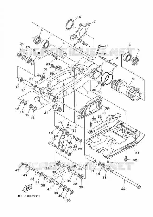 SWINGARM Yamaha QUAD 700 2022 RAPTOR  YFM700R