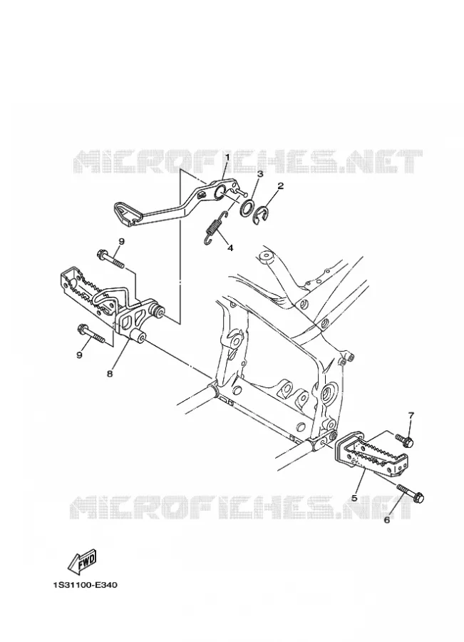 STAND / FOOTREST Yamaha QUAD 700 2022 RAPTOR  YFM700R