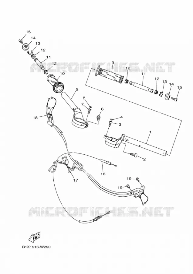 HANDLEBAR & CABLES Yamaha MOTO 300 2023 R3  YZF320-A