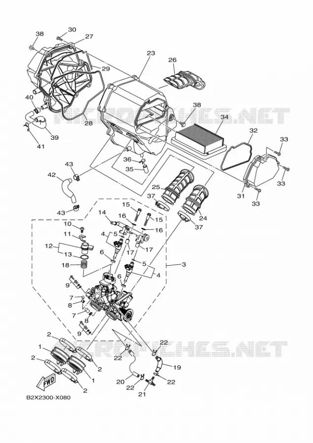 INTAKE Yamaha MOTO 300 2023 R3  YZF320-A