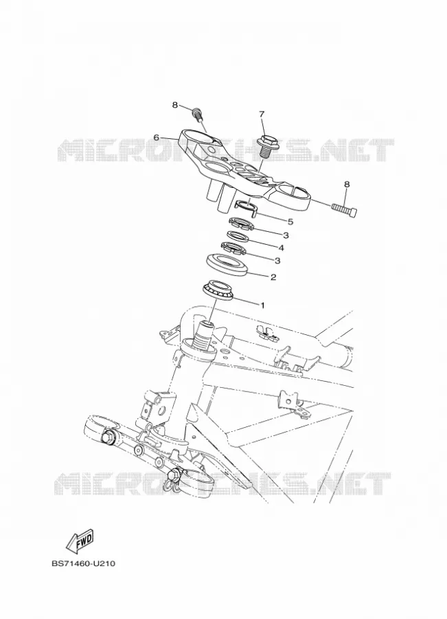 STEERING Yamaha MOTO 300 2023 R3  YZF320-A
