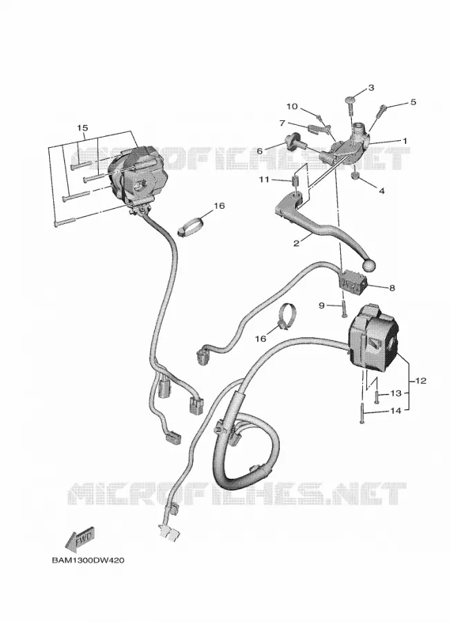 HANDLE SWITCH / LEVER Yamaha MOTO 900 2023 MT  MTN890D