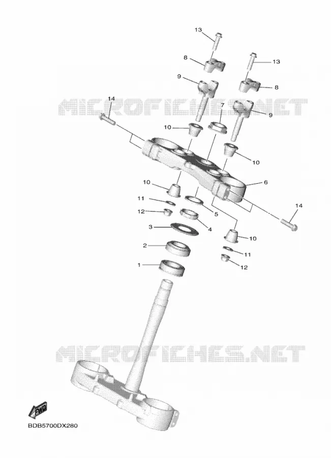 STEERING Yamaha MOTO 450 2023 WRF  WR450F