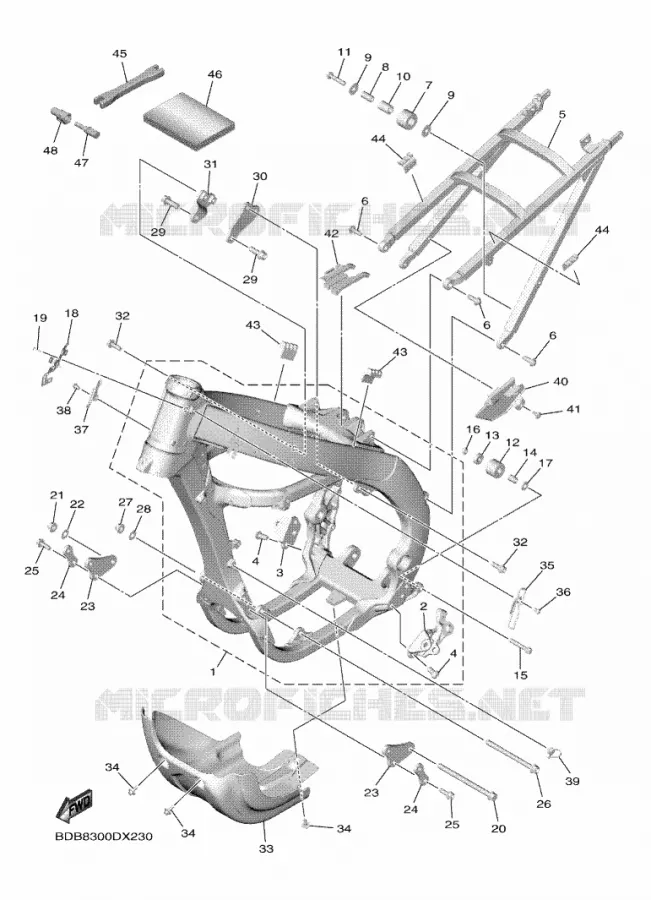 FRAME Yamaha MOTO 450 2023 WRF  WR450F
