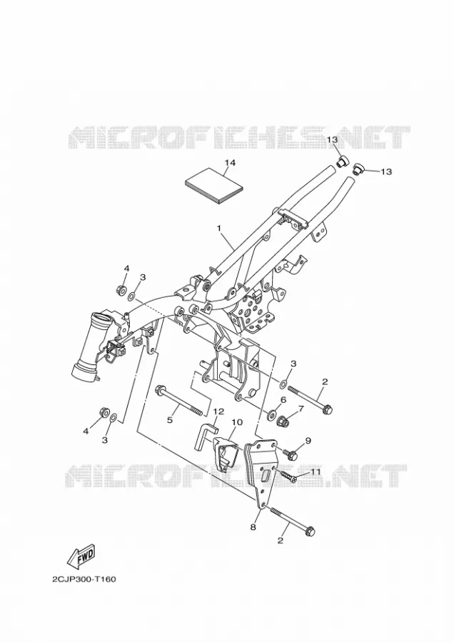 FRAME Yamaha MOTO 50 2023 TTR  TT-R50E