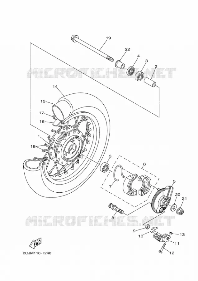 FRONT WHEEL Yamaha MOTO 50 2023 TTR  TT-R50E