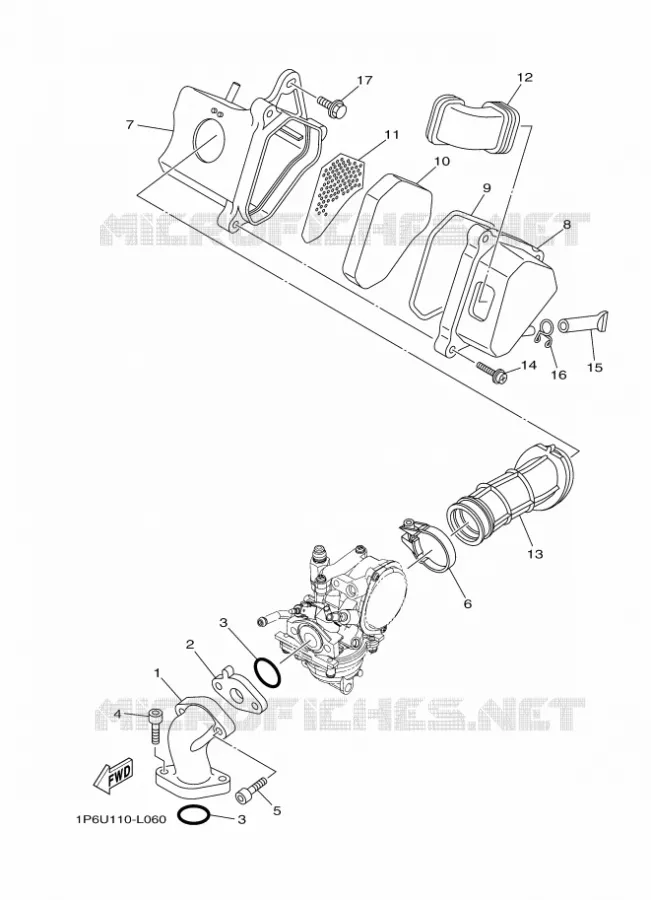 INTAKE Yamaha MOTO 50 2023 TTR  TT-R50E