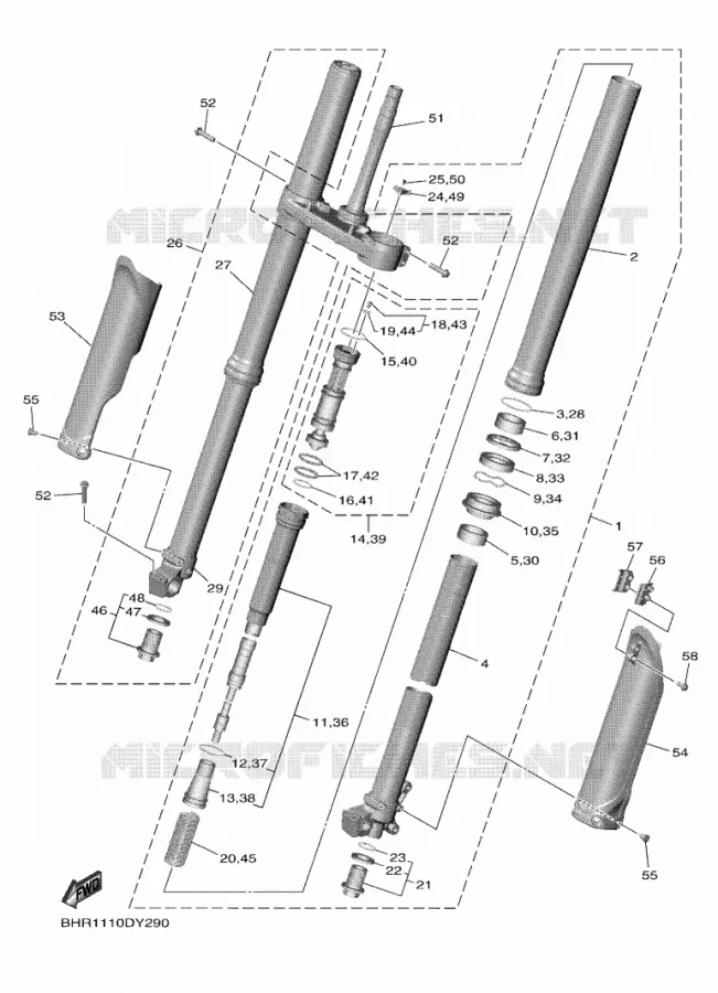 FRONT FORK Yamaha MOTO 450 2023 YZF  YZ450F