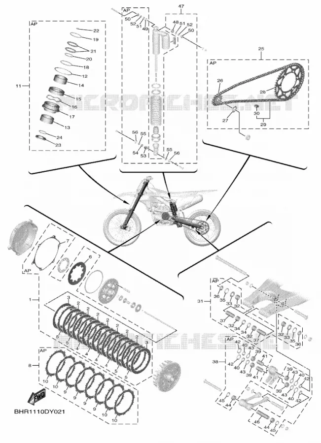 MAINTENANCE PARTS KIT Yamaha MOTO 450 2023 YZF  YZ450F