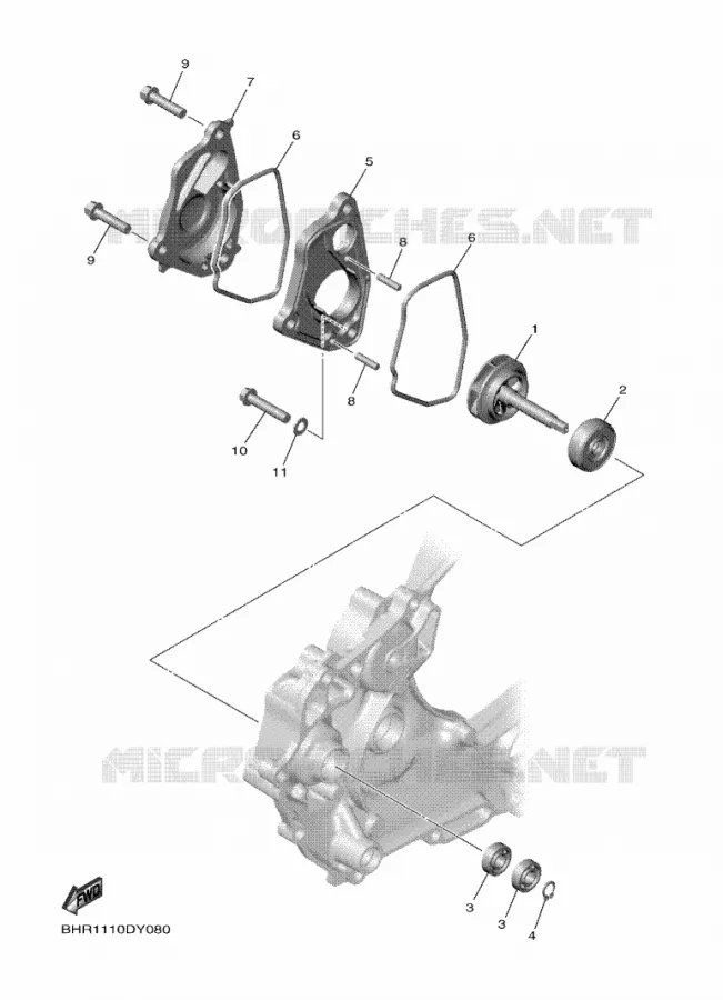 WATER PUMP Yamaha MOTO 450 2023 YZF  YZ450F
