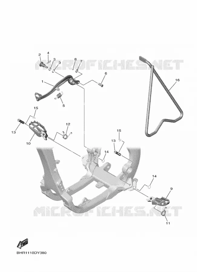 STAND / FOOTREST Yamaha MOTO 450 2023 YZF  YZ450F