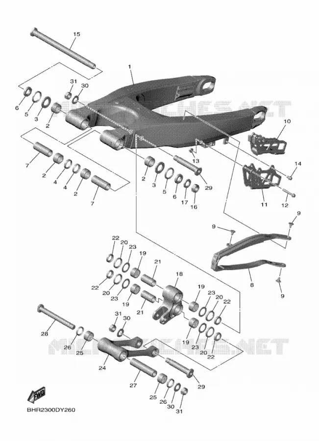 SWINGARM Yamaha MOTO 450 2023 YZF  YZ450F