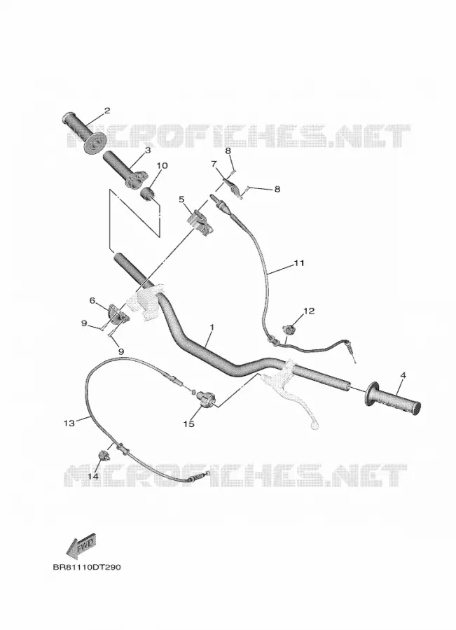 HANDLEBAR & CABLES Yamaha MOTO 65 2023 YZ  YZ65