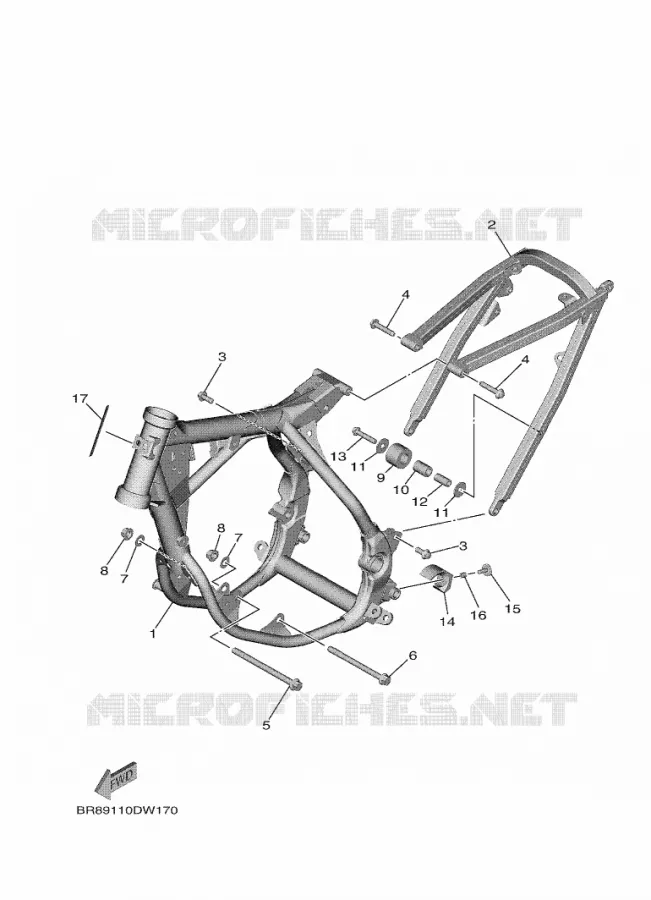 FRAME Yamaha MOTO 65 2023 YZ  YZ65