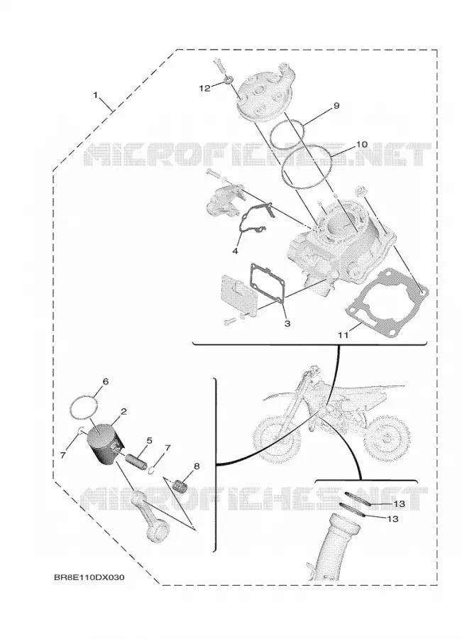PISTON REBUILT KIT Yamaha MOTO 65 2023 YZ  YZ65